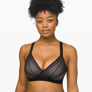 Lululemon Awake to Lace Black Sports Bra, Size 34C